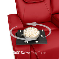 Seatcraft Vienna Loveseat Italian Leather, Powered Headrest & Lumbar, Power Recline