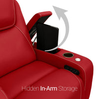 Seatcraft Vienna Sofa Italian Leather, Powered Headrest & Lumbar, Power Recline