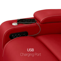 Seatcraft Vienna Sofa Italian Leather, Powered Headrest & Lumbar, Power Recline