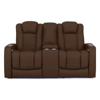 Virtuoso 365 HeatZeroᵀᴹ Leather Media Room Loveseat in Chestnut