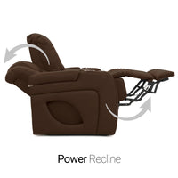 Virtuoso 365 HeatZeroᵀᴹ Leather Media Room Loveseat in Chestnut - Power Recline