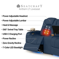 Anthem LT HeatZeroᵀᴹ Italian Leather Home Theater Loveseat