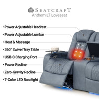 Anthem LT HeatZeroᵀᴹ Italian Leather Home Theater Loveseat