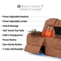 Anthem LT HeatZeroᵀᴹ Italian Leather Home Theater Loveseat
