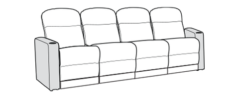 Row of 4 Sofa 111.0"