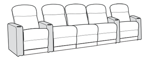 Row of 5 Middle Sofa 151.0"