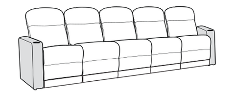 Row of 5 Sofa 135.0"