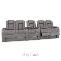 Diamante Gray BACKROW Theater Seating® Row of 5 Dual Loveseats