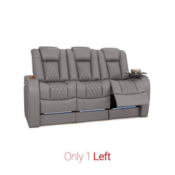 Diamante Gray BACKROW Theater Seating® Row of 3 Sofa