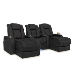 Diamante Chaise CoolZeroᵀᴹ Italian Leather Home Theater Seating