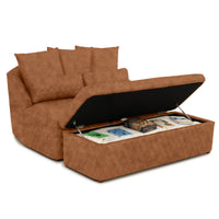 Seatcraft Diamante Cuddle Couch w/ Ottoman Home Theater Furniture