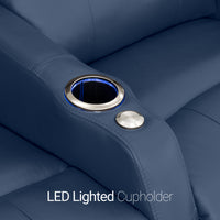 Sienna Italian Leather Spacesaver Home Theater Seating