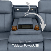 Trivanta HeatZeroᵀᴹ Italian Leather Home Theater Sofa
