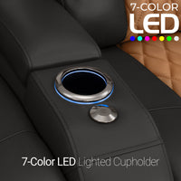 Diamante CoolZeroᵀᴹ Italian Leather Two-Tone Home Theater Seating