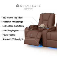 Serenity Italian Leather Home Theater Seating