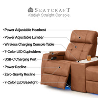 Seatcraft Kodiak CoolZeroᵀᴹ Table Console Home Theater Seating