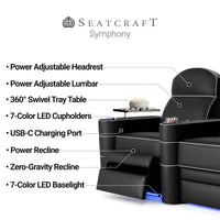 Cavallo Symphony CoolZeroᵀᴹ (By Seatcraft), Italian Leather, Powered Headrest & Power Recline