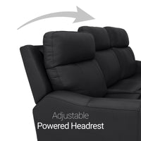 Trivanta HeatZeroᵀᴹ Italian Leather Home Theater Loveseat