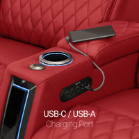 Apex Chaise CoolZeroᵀᴹ Italian Leather Home Theater Seating