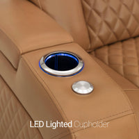 Seatcraft Anthem Sofa Italian Leather, Powered Headrest, Power Recline