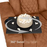 Seatcraft Euphoria Heat & Massage Sofa, Italian Leather, Powered Headrest, Powered Lumbar, Power Recline
