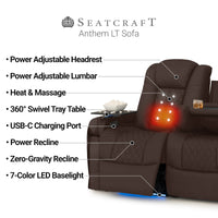 Anthem LT HeatZeroᵀᴹ Italian Leather Home Theater Sofa