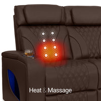 Armada LT HeatZeroᵀᴹ Italian Leather Home Theater Sofa