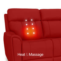 Trivanta HeatZeroᵀᴹ Italian Leather Home Theater Sofa