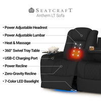 Anthem LT HeatZeroᵀᴹ Italian Leather Home Theater Sofa