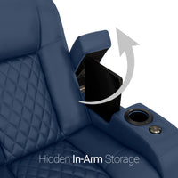 Seatcraft Euphoria Heat & Massage Sofa, Italian Leather, Powered Headrest, Powered Lumbar, Power Recline