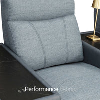 Rialto Italian Leather & Fabric Console Table Home Theater Seating