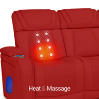 Endeavour HeatZeroᵀᴹ Italian Leather Home Theater Loveseat