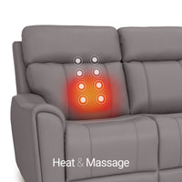Trivanta HeatZeroᵀᴹ Italian Leather Home Theater Loveseat
