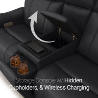 Trivanta HeatZeroᵀᴹ Italian Leather Home Theater Loveseat