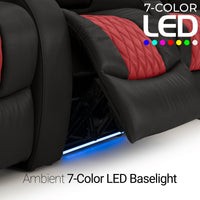 Diamante CoolZeroᵀᴹ Italian Leather Two-Tone Home Theater Seating