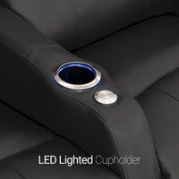 Sienna Leather Gel Spacesaver Home Theater Seating