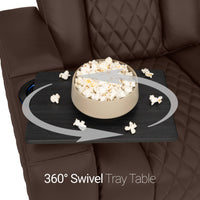 Seatcraft Euphoria Heat & Massage Sofa, Italian Leather, Powered Headrest, Powered Lumbar, Power Recline