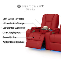 Serenity Italian Leather Home Theater Seating