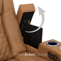 Seatcraft Anthem Sofa Italian Leather, Powered Headrest, Power Recline
