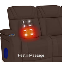 Endeavour HeatZeroᵀᴹ Italian Leather Home Theater Loveseat