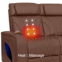 Armada LT HeatZeroᵀᴹ Italian Leather Home Theater Sofa