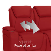 Seatcraft Concerto Heat & Massage Sofa, Italian Leather, Powered Headrest, Powered Lumbar, Power Recline