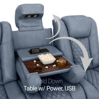 Seatcraft Anthem Sofa Italian Leather, Powered Headrest, Power Recline