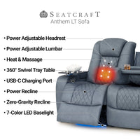Anthem LT HeatZeroᵀᴹ Italian Leather Home Theater Sofa