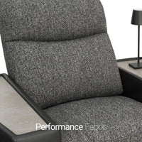 Rialto Italian Leather & Fabric Wedge Console Home Theater Seating