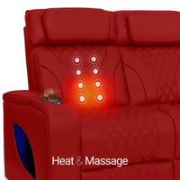 Armada LT HeatZeroᵀᴹ Italian Leather Home Theater Sofa