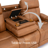 Trivanta HeatZeroᵀᴹ Italian Leather Home Theater Sofa