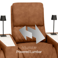 Apex CoolZeroᵀᴹ Wedge Console Italian Leather Home Theater Seats
