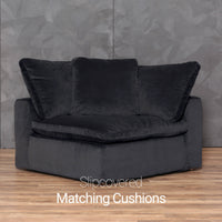 Seatcraft Heavenly Modular Sofa Fabric, Black, or Brown