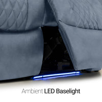 Seatcraft Euphoria Heat & Massage Sofa, Italian Leather, Powered Headrest, Powered Lumbar, Power Recline